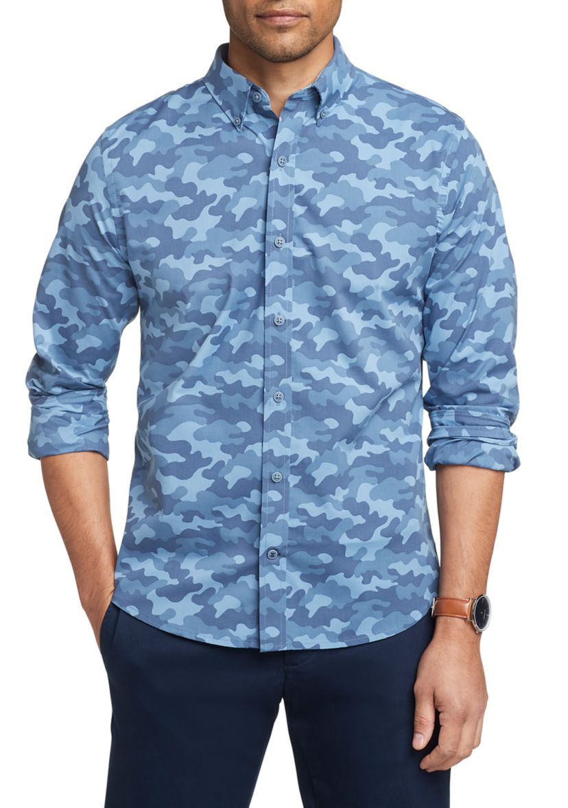Saltwater Slim Fit Camo Button Down Shirt
