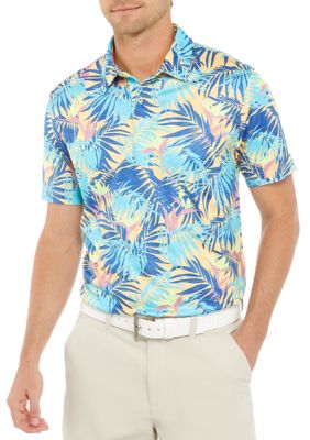 IZOD Golf Double Tropical Leaf Print Polo Shirt | belk