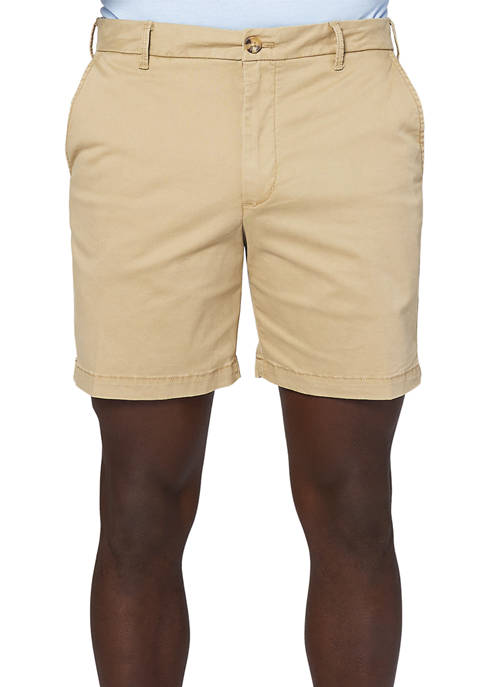 IZOD 7&quot; Saltwater Flat Front Stretch Shorts