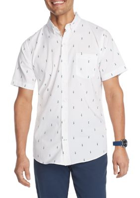 izod white button down shirt