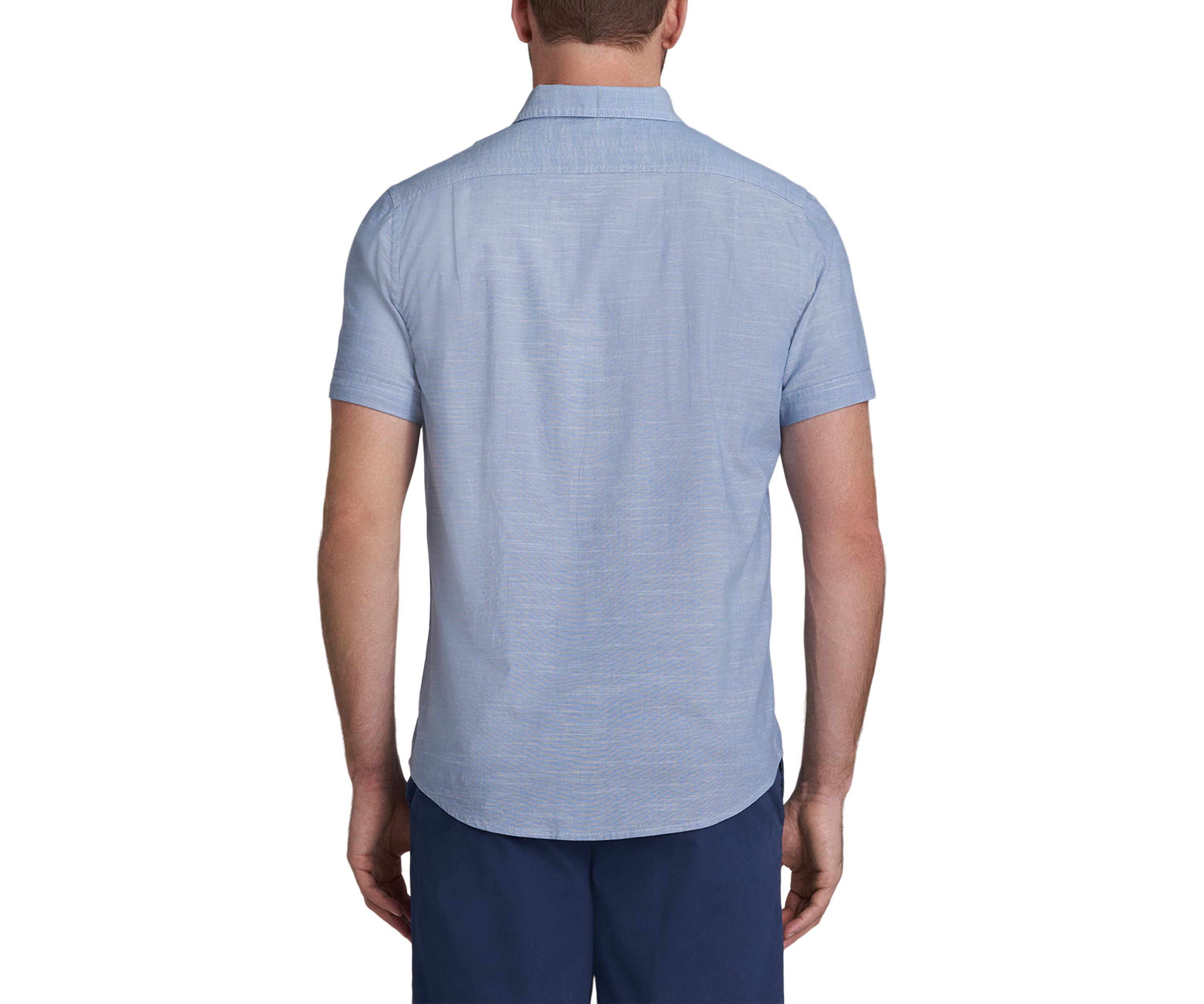 Short Sleeve Dockside Solid Chambray Sport Shirt