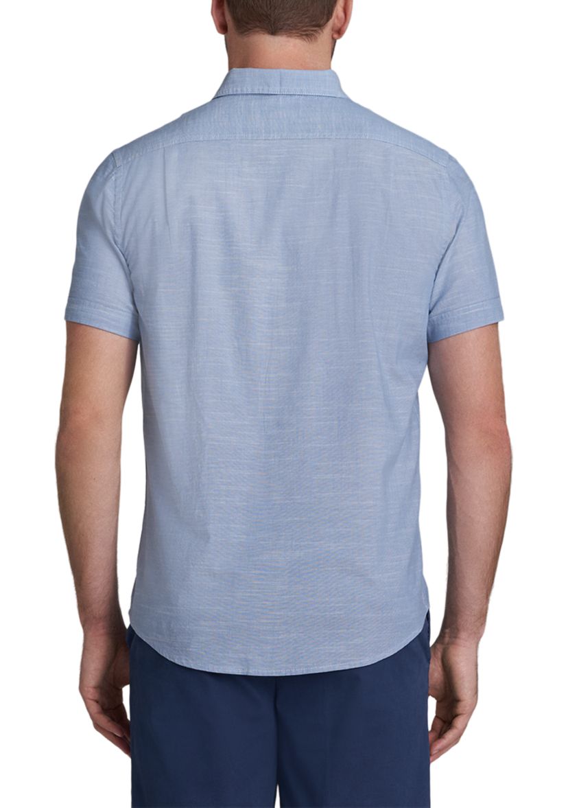 Short Sleeve Dockside Solid Chambray Sport Shirt