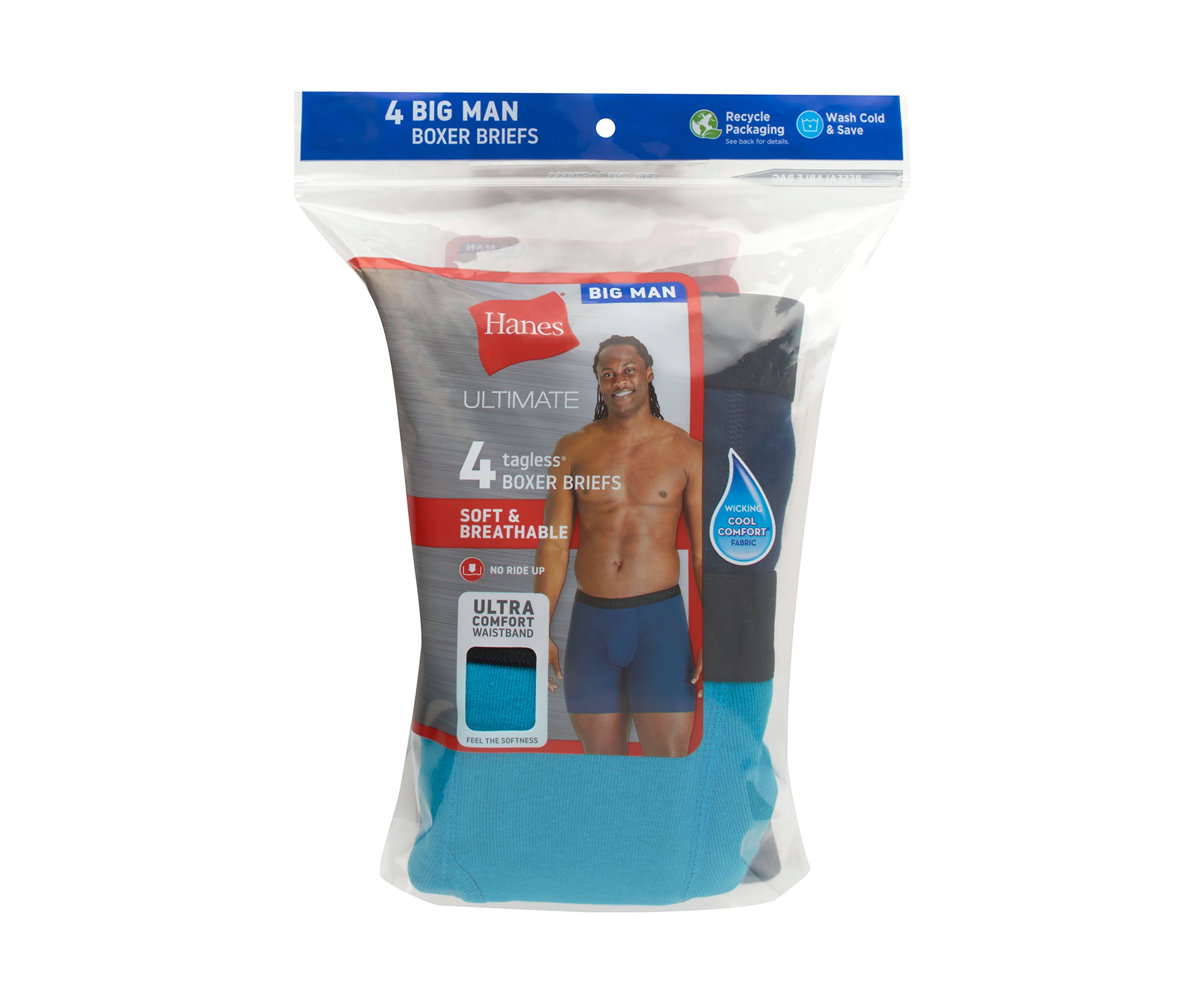 Big & Tall Assorted Boxer Briefs - 4 Pack