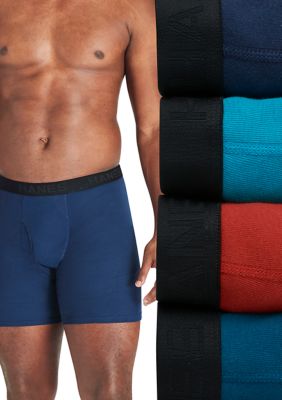 Big & Tall Assorted Boxer Briefs - 4 Pack