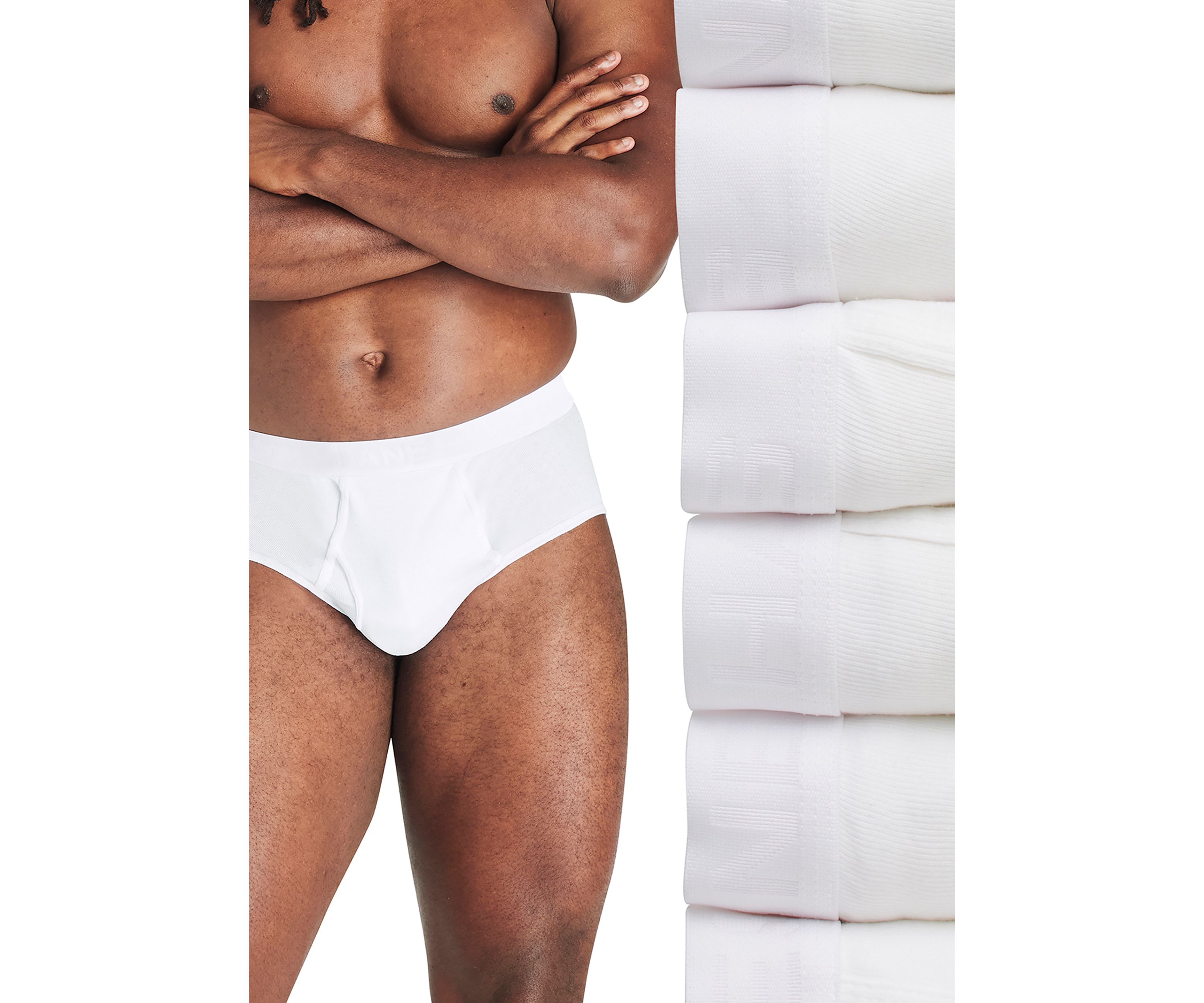 Big & Tall White Boxer Briefs - 6 Pack
