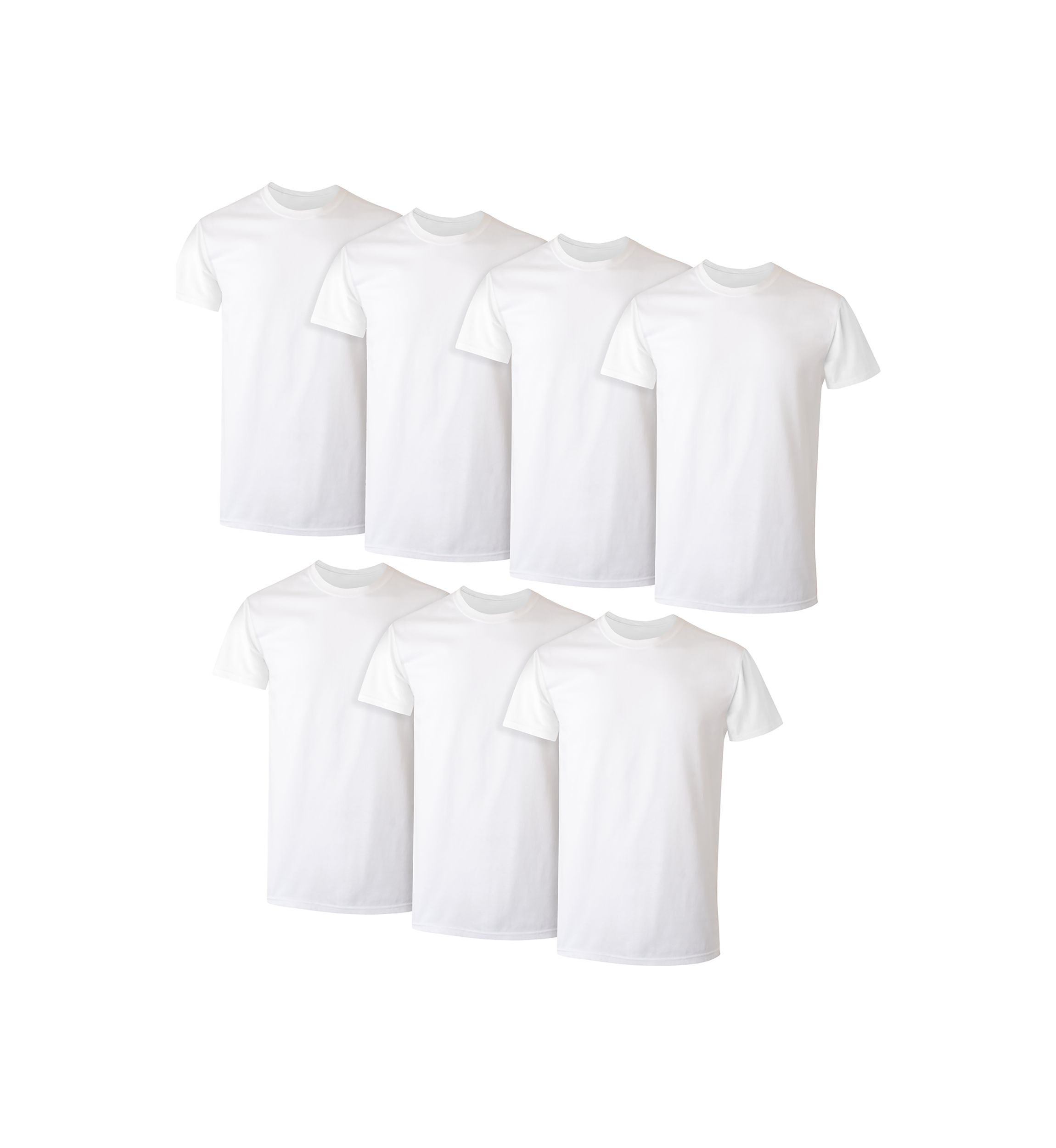 5-Pack + 1 Bonus Tagless Crew T-Shirts