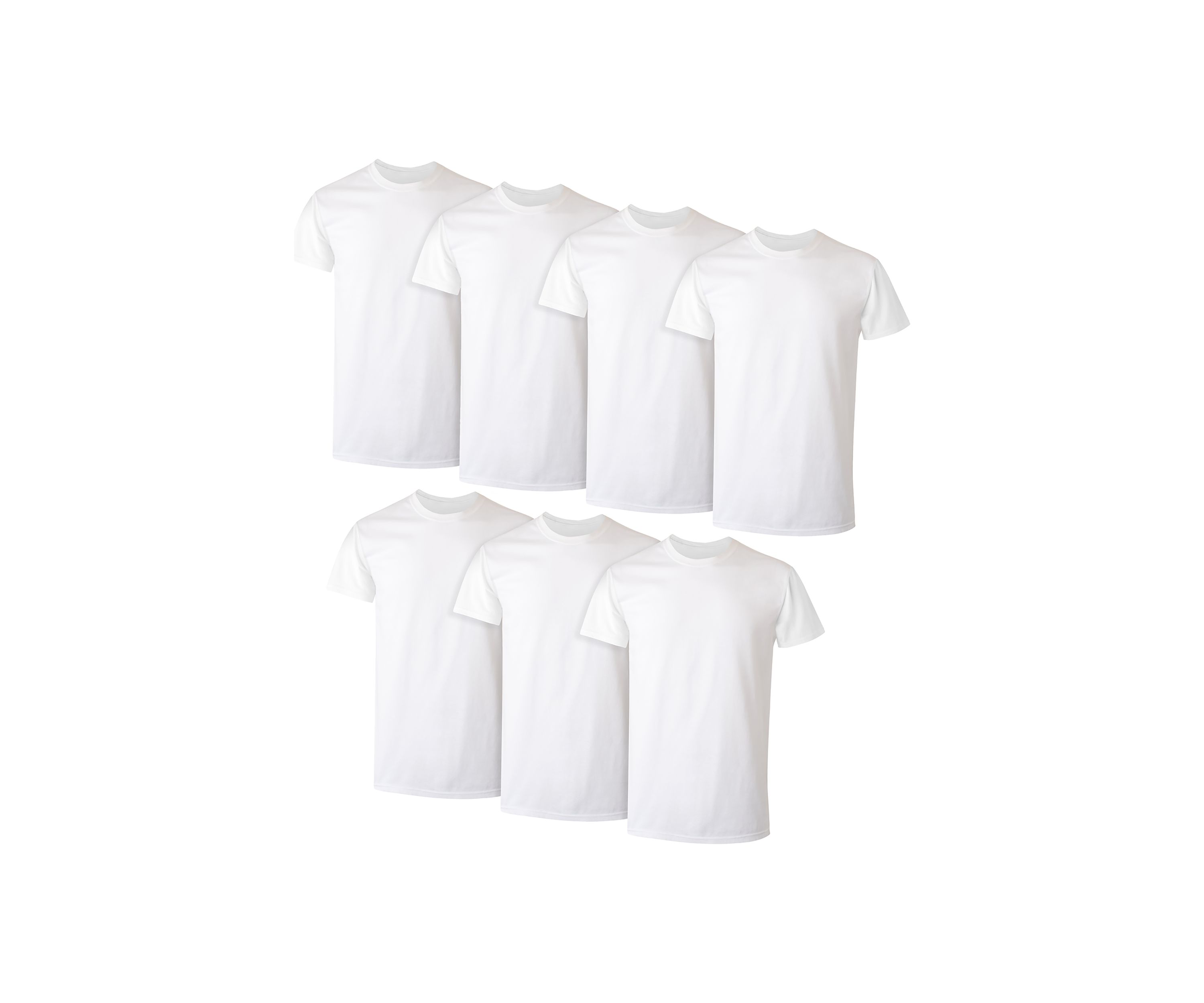 5-Pack + 1 Bonus Tagless Crew T-Shirts