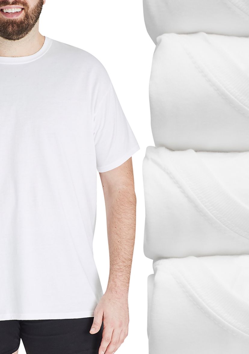 Big & Tall Crew Neck Short Sleeve T-Shirt - 4 Pack