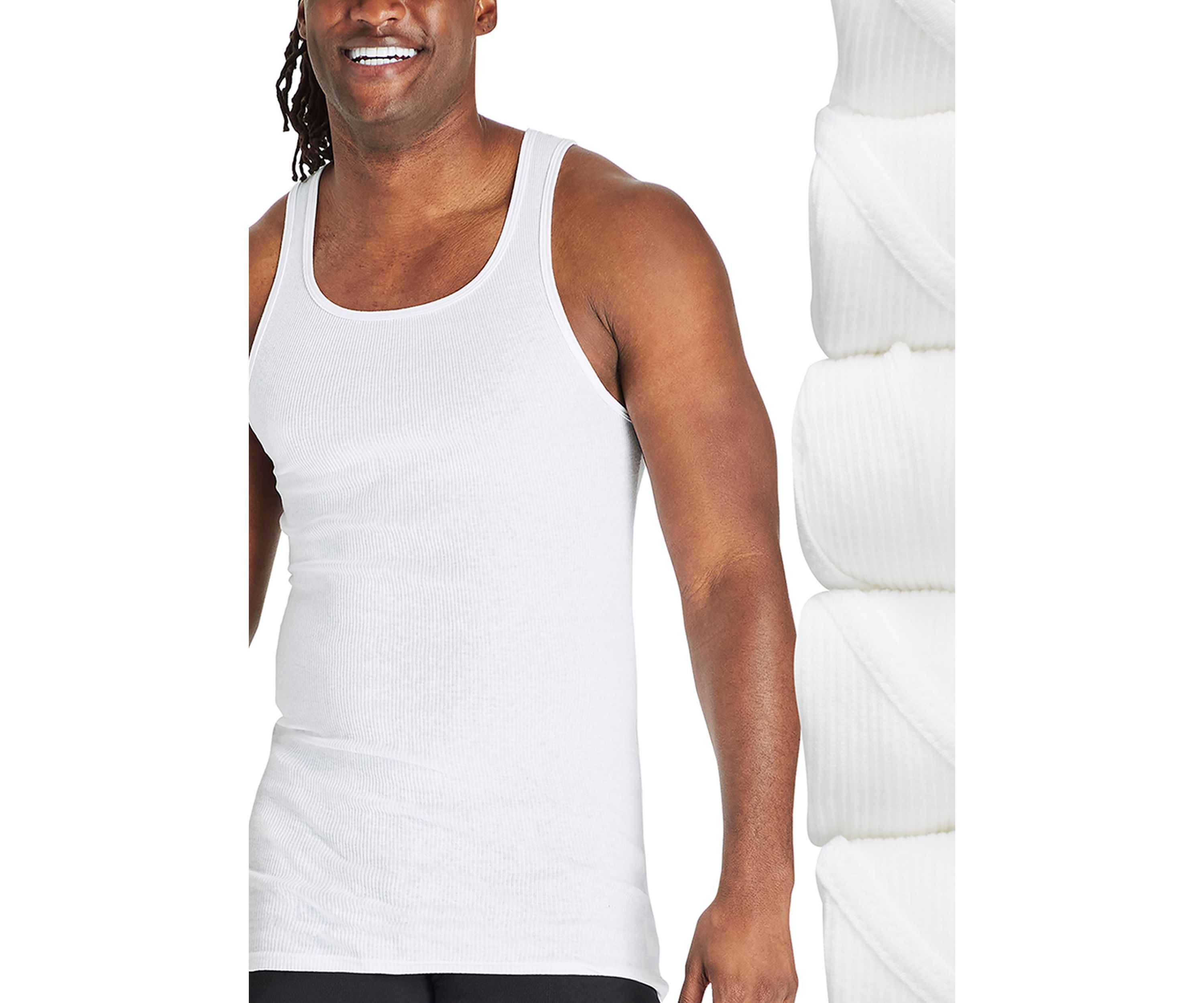 Big & Tall White Tank Top - 5 Pack