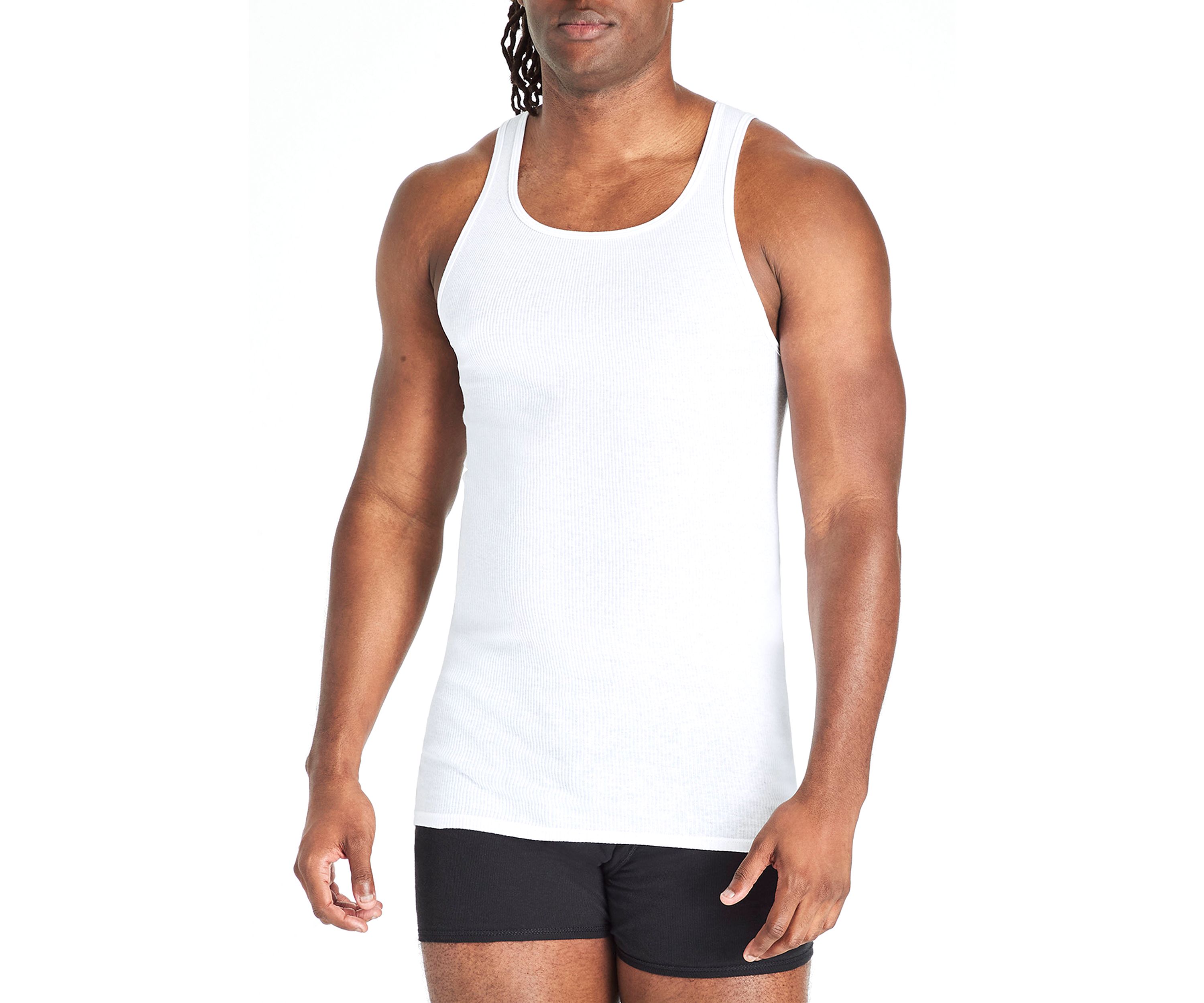 Big & Tall White Tank Top - 5 Pack