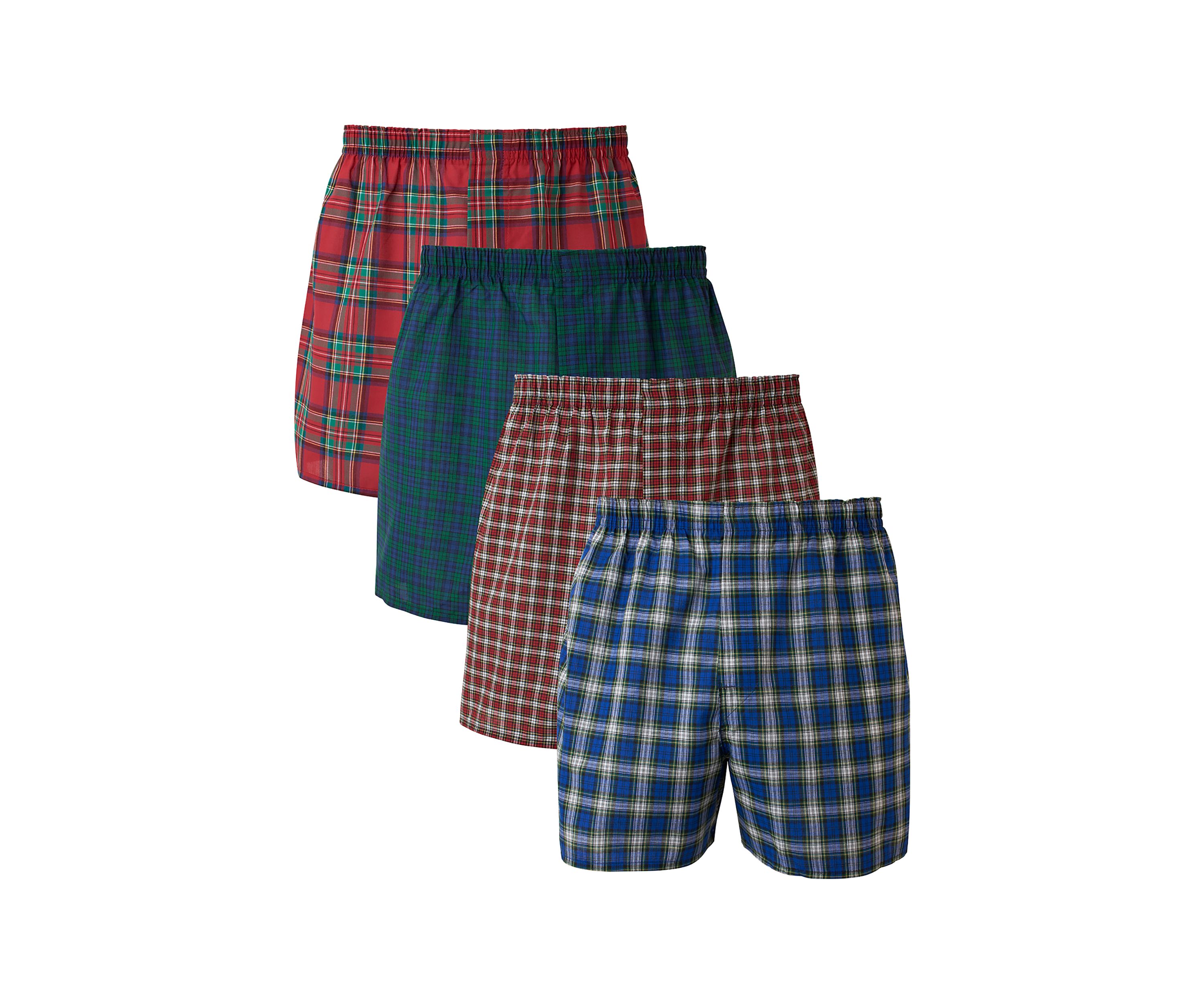 Big & Tall Assorted Tartan Boxers - 4 Pack
