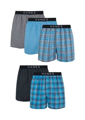 Extended Size Tartan Plaid Woven Boxers - 4 Pack ASST 2XL by Fruit