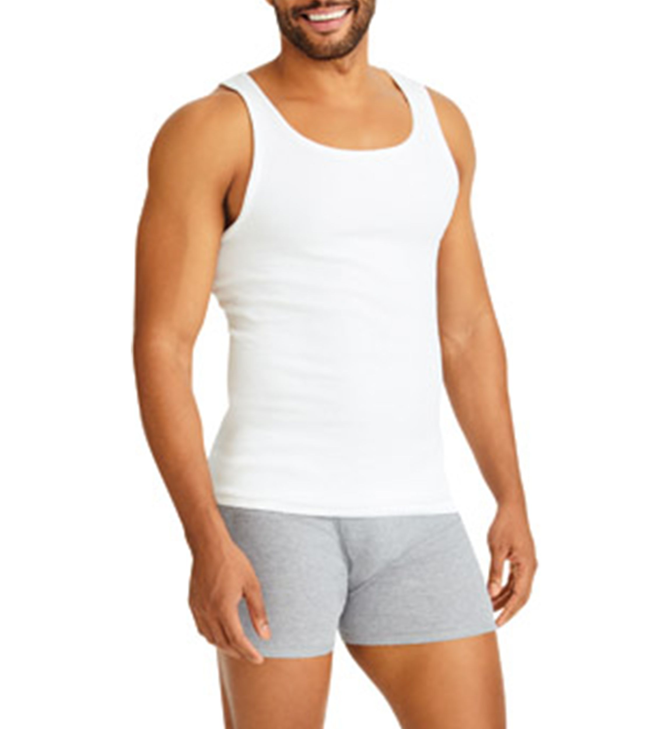 7-Pack of White Tanks 