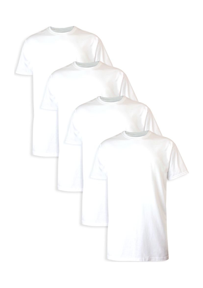 Big & Tall Short Sleeve Crew Neck T-Shirt - 4 Pack