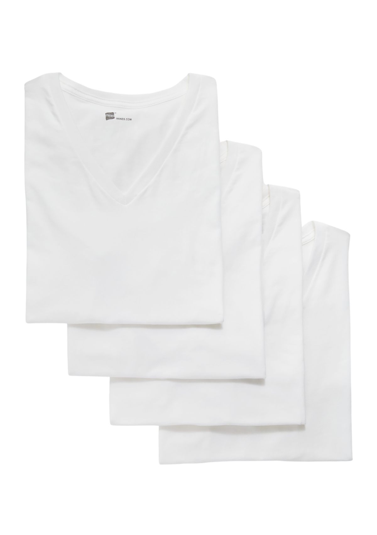 Ultimate Comfort Fit Stretch V-Neck T-Shirt - 4 Pack 
