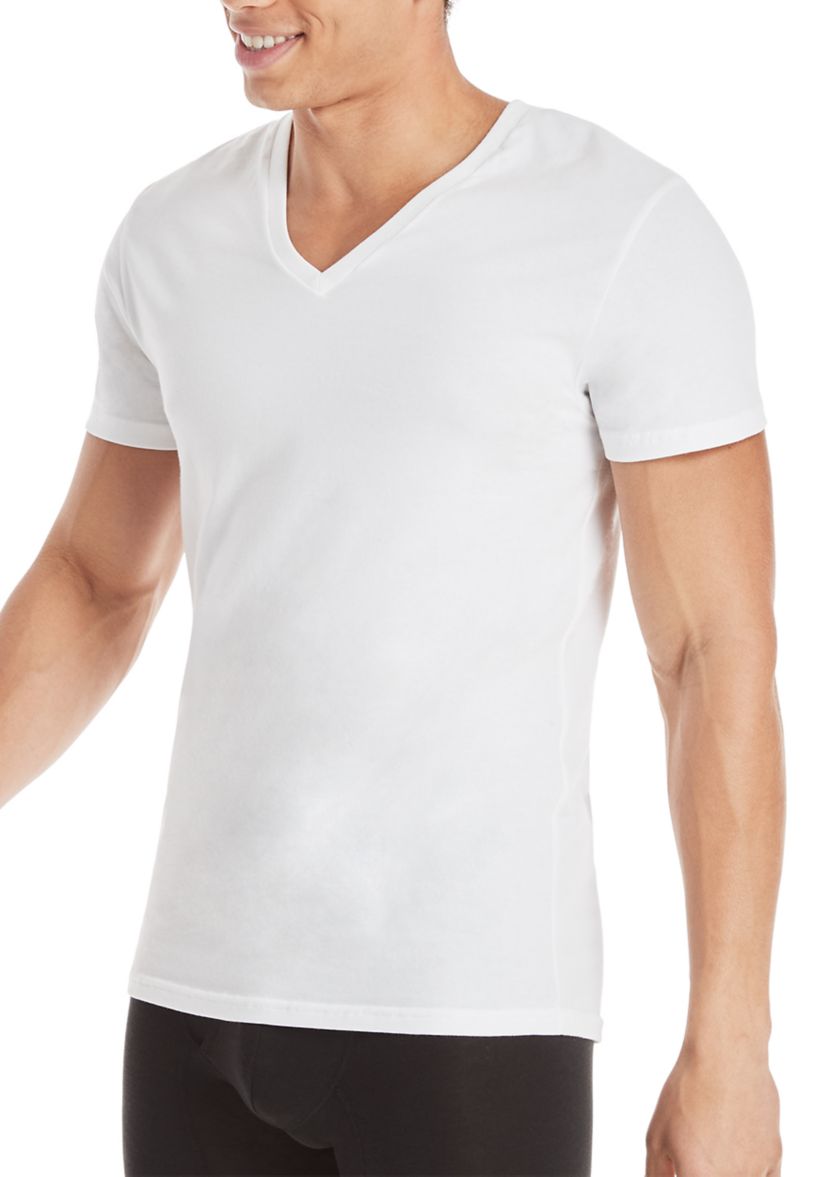 Ultimate Comfort Fit Stretch V-Neck T-Shirt - 4 Pack 