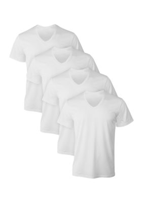 Assorted Mesh V-Neck T-Shirts - 4 Pack