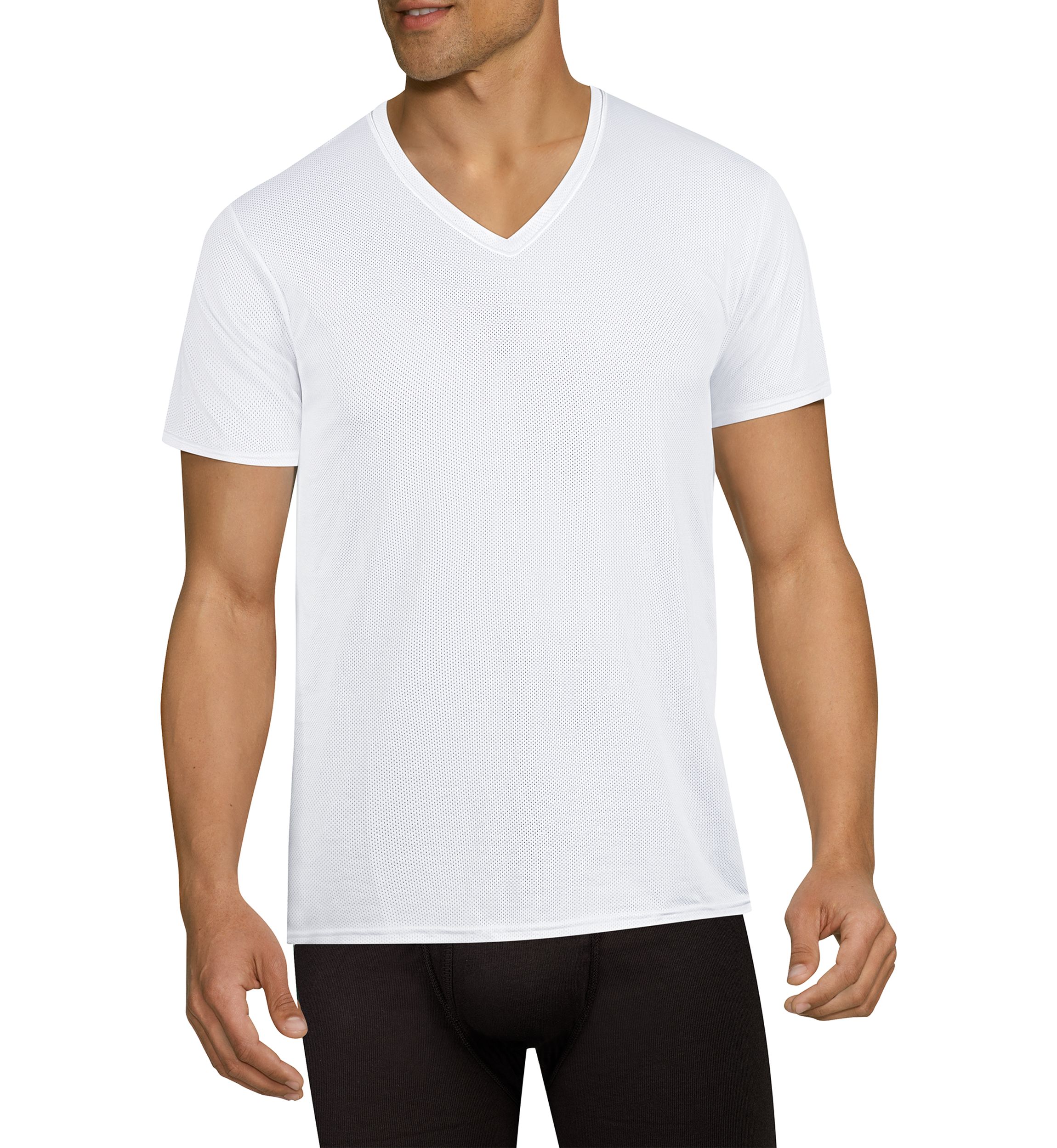 Assorted Mesh V-Neck T-Shirts - 4 Pack