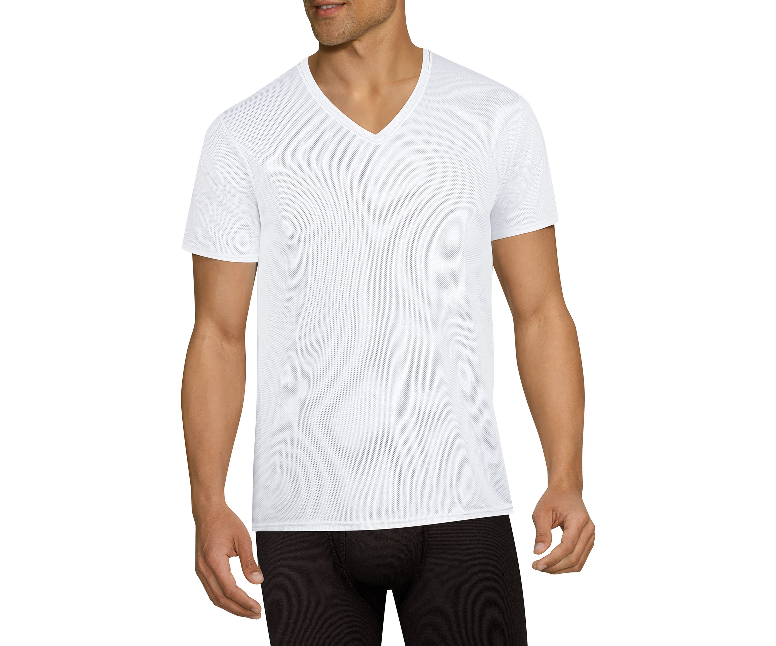 Assorted Mesh V-Neck T-Shirts - 4 Pack