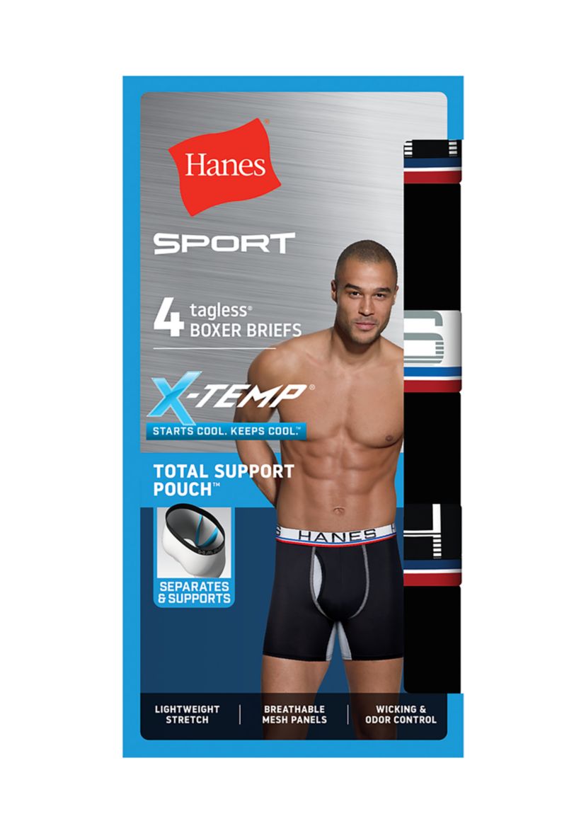 Ultimate X-Temp Total Support Pouch Boxer Briefs - 4 Pack 