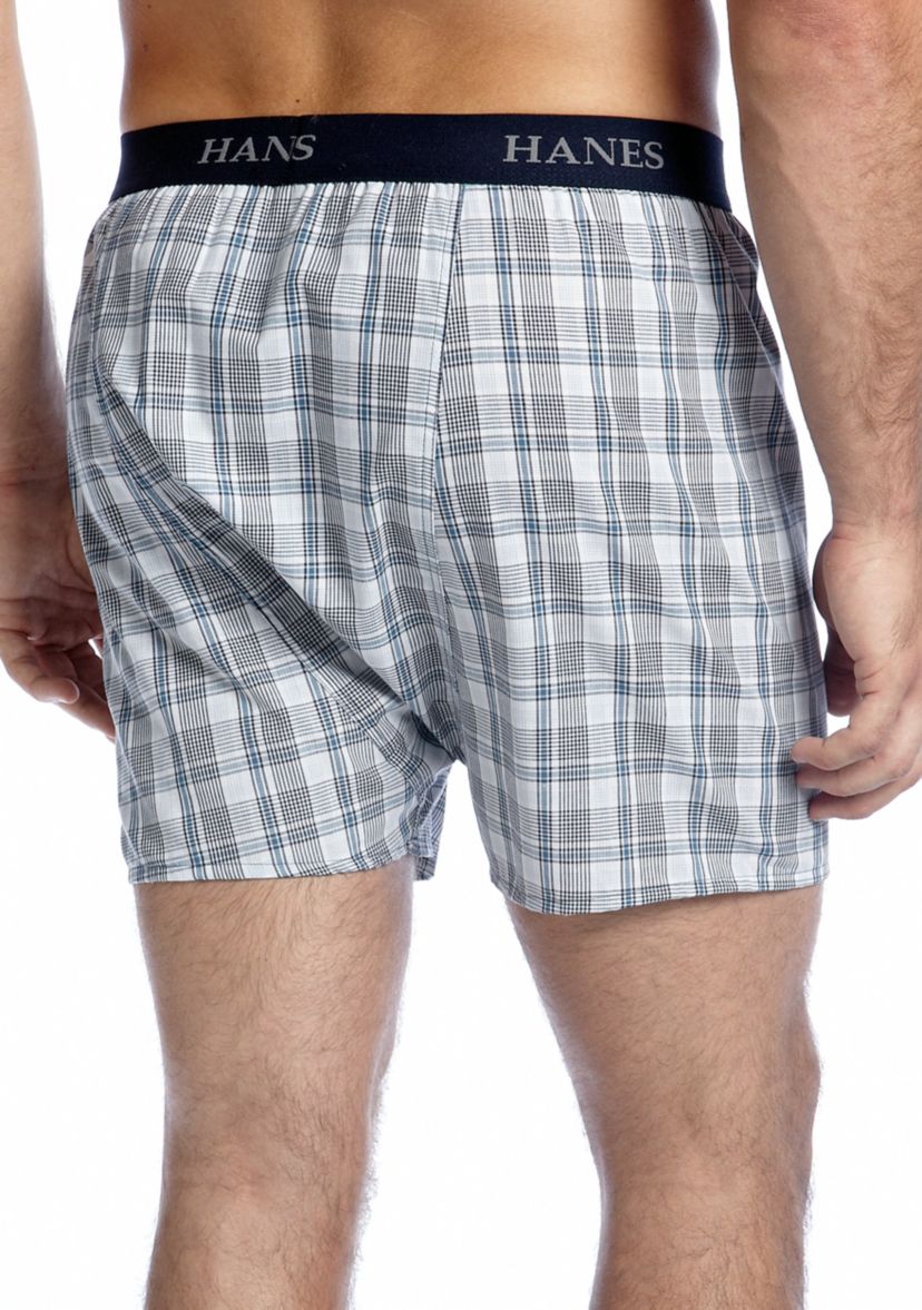 4-Pack Platinum Tagless® Plaid Boxers