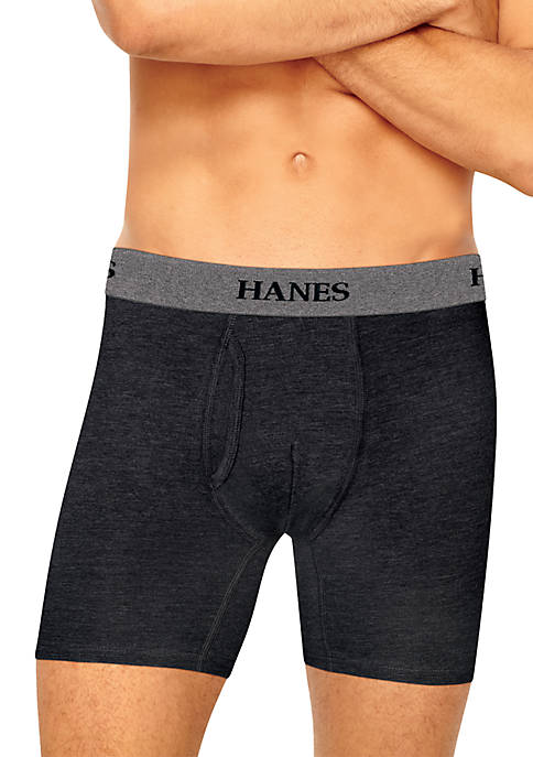 Hanes® Platinum Stretch Longer Leg Tagless&reg; Boxer Briefs
