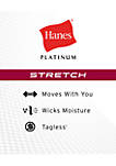 Platinum Stretch Longer Leg Tagless® Boxer Briefs 4 Pack