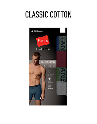 Hanes Mens Tagless Cotton Brief Pack of 4