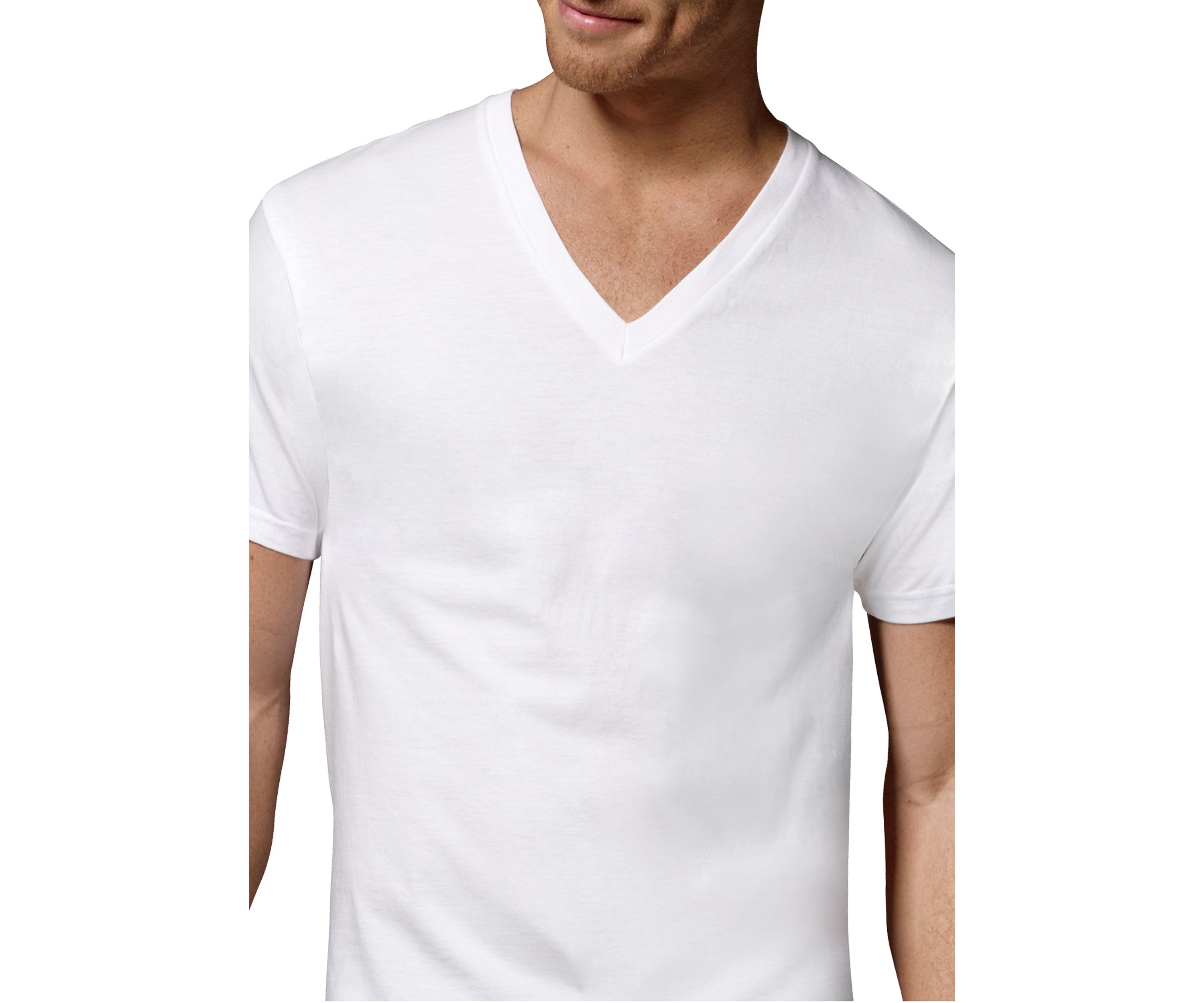 Platinum Classic Cotton Tagless® V Neck T Shirts 5 Pack
