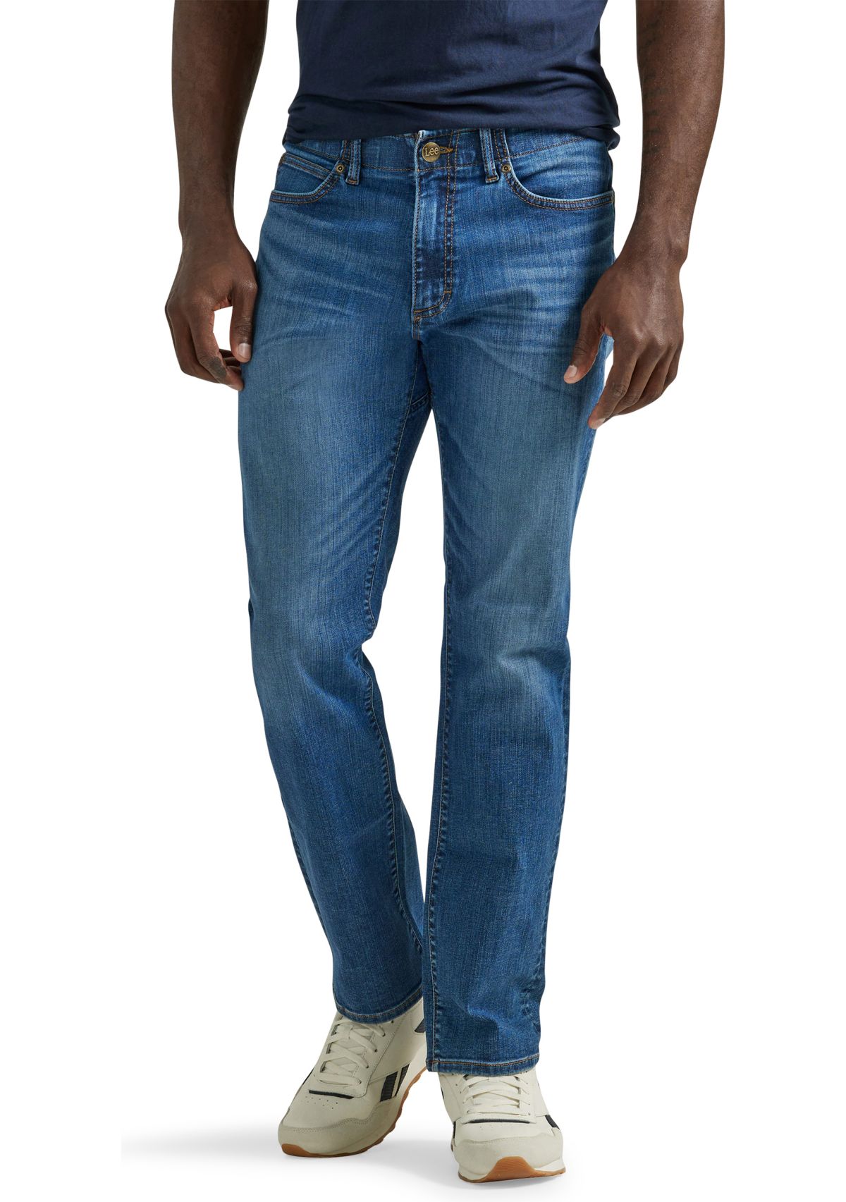 Mens Extreme Motion Athletic Tapered Leg Jeans