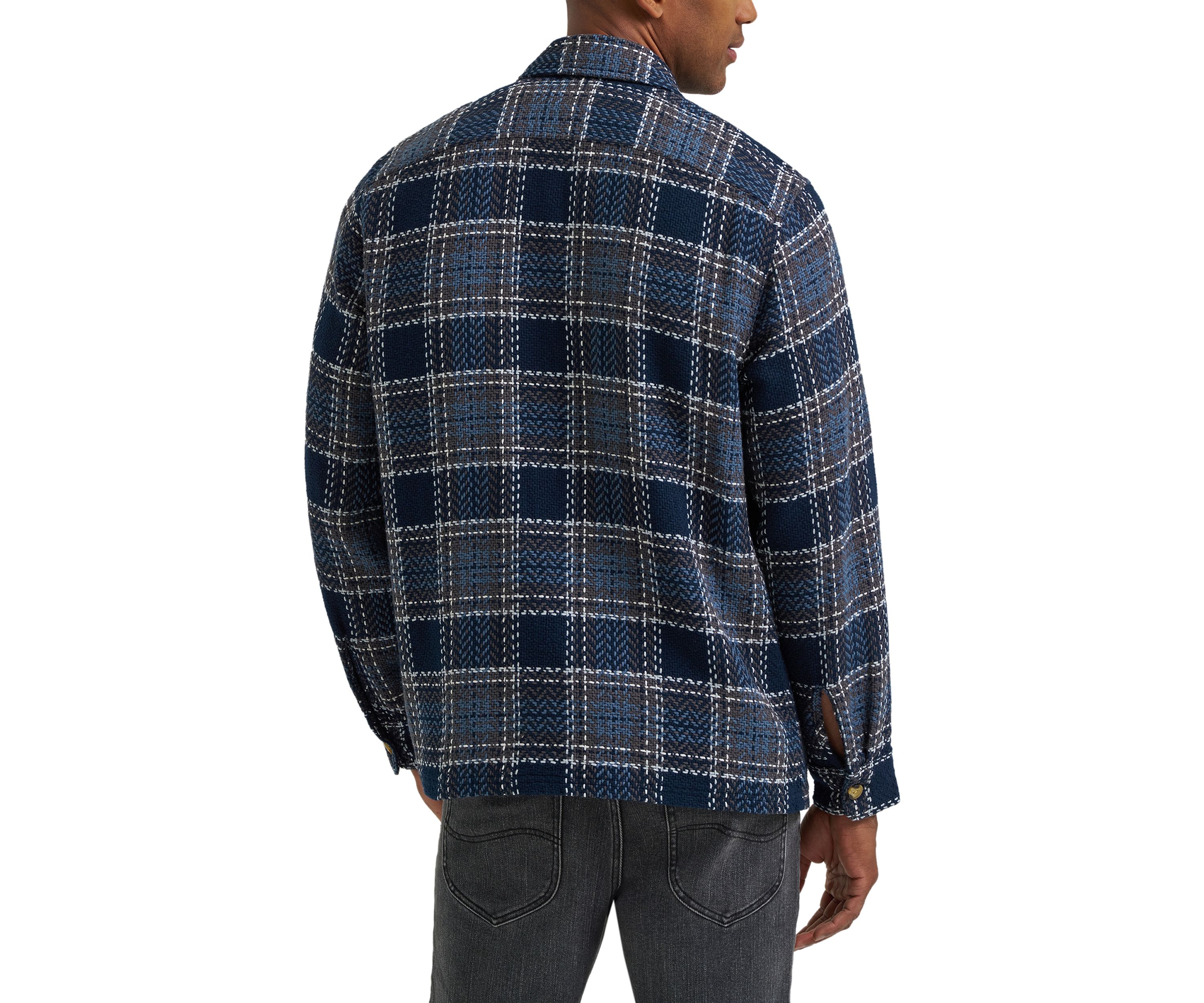 Long Sleeve Twill Plaid Shirt