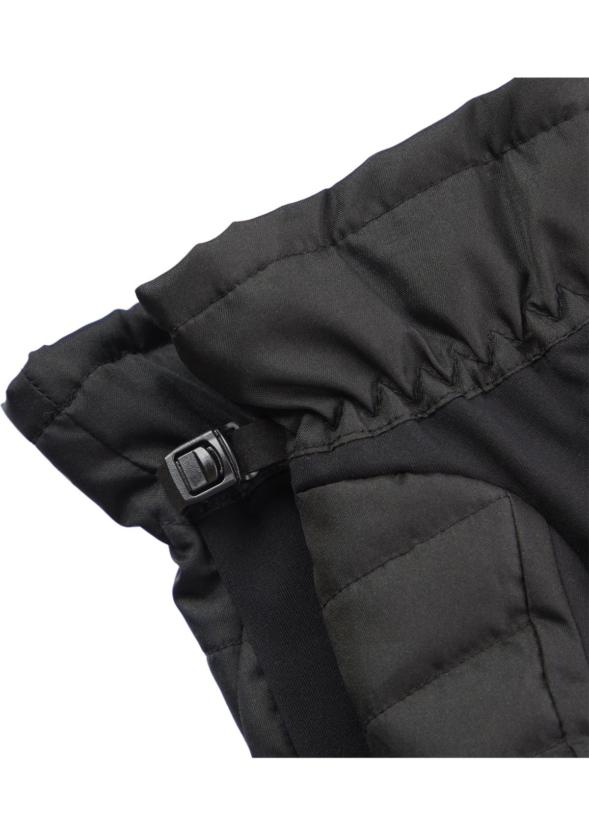  Quilted Pongee Insulated Water Repellent and Touchscreen Gloves with Gathered Wrist and Clips