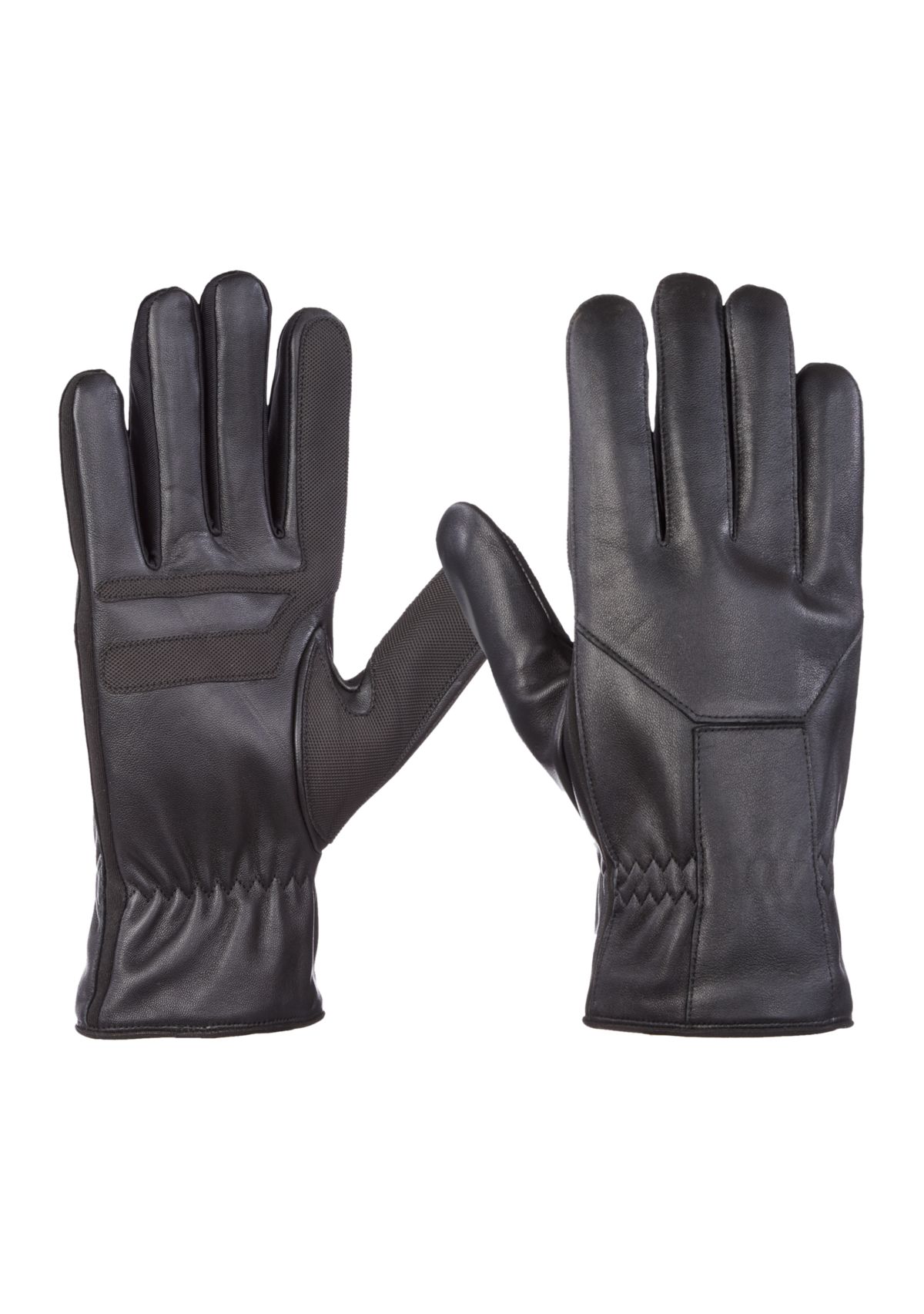Mens Water Repellent Touchscreen Leather Gloves