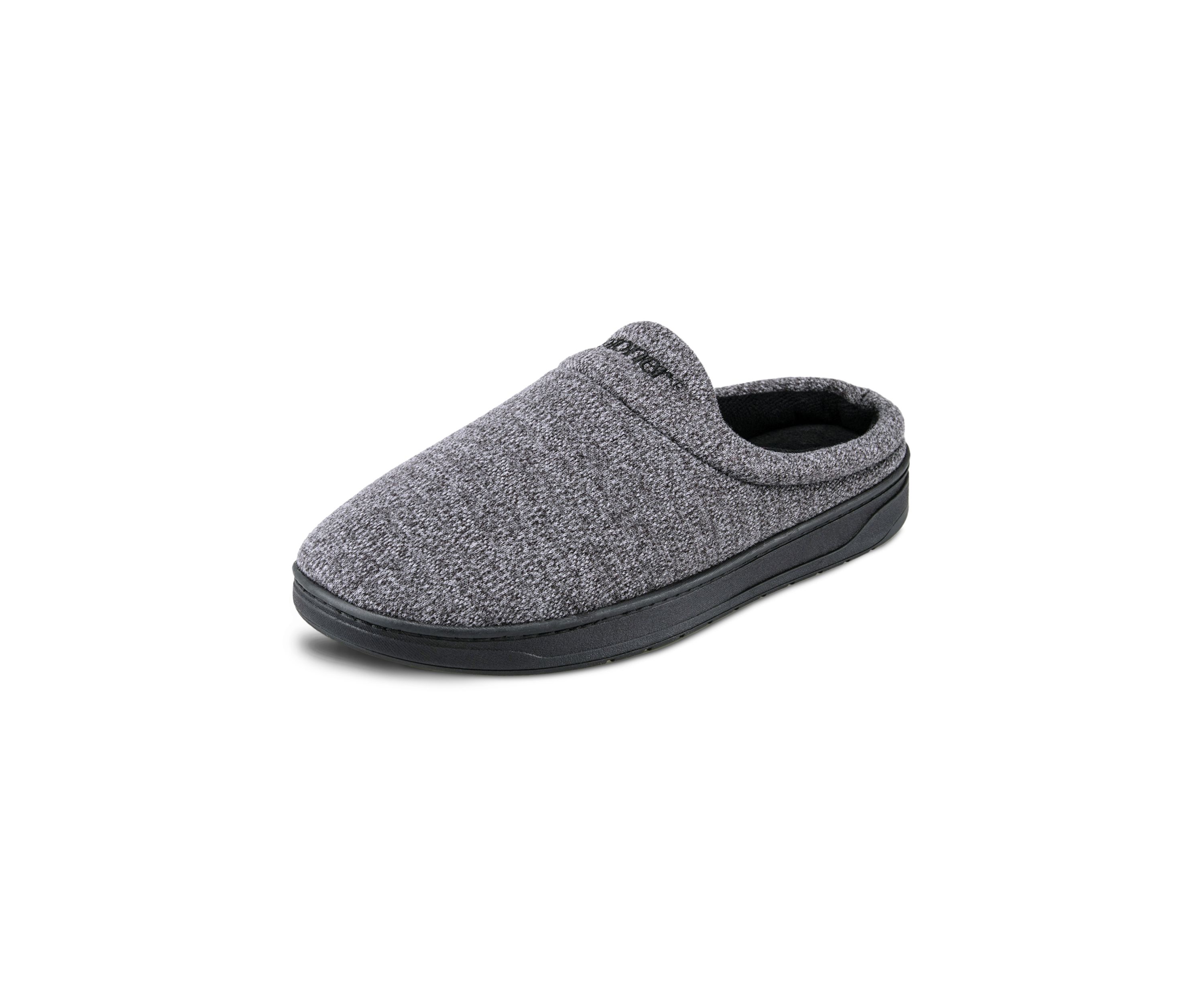 isotoner Mens Heathered Knit Brady Clog Slippers