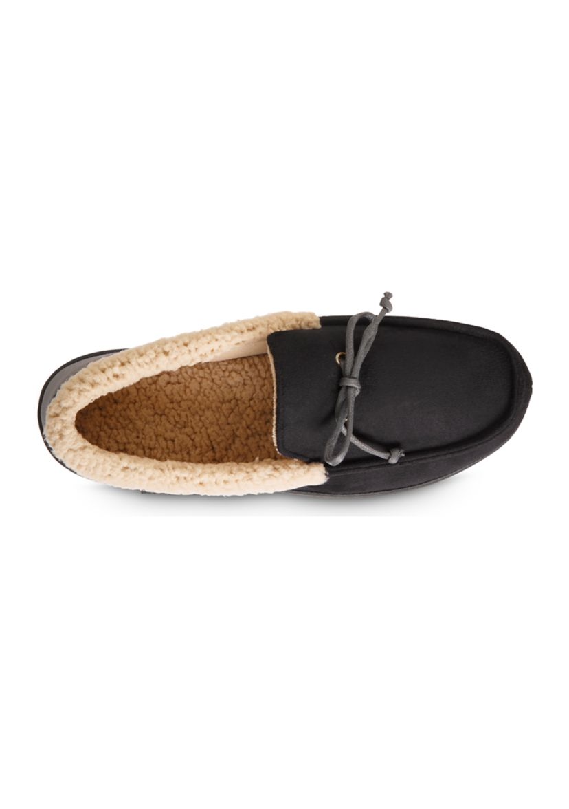 Advanced Memory Foam Micro Suede Vincent Eco Comfort Moccasin Slippers