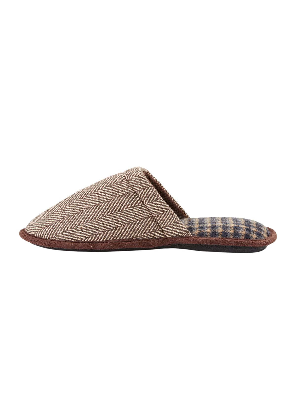 Herringbone Twill Harrison Scuff Slippers