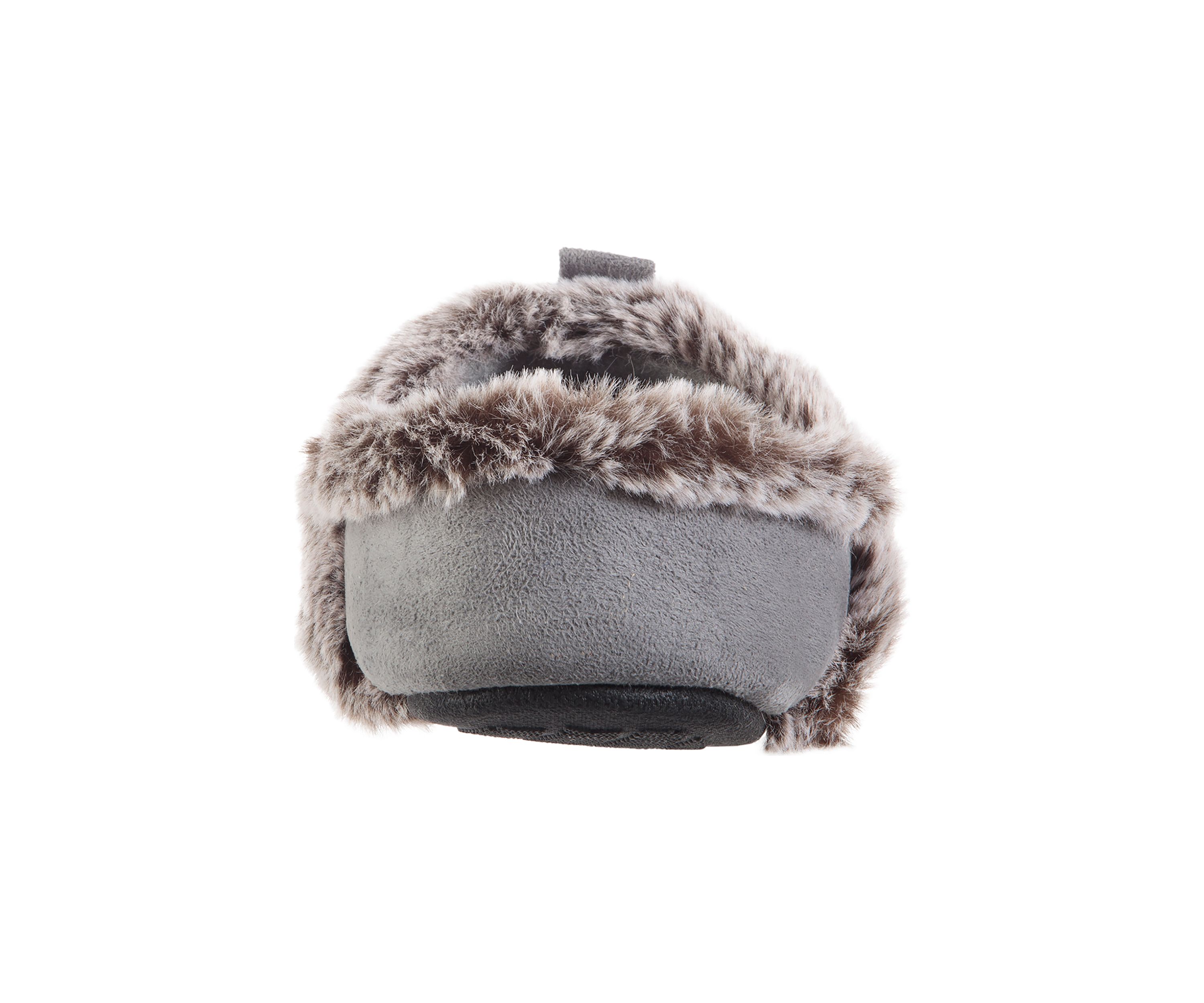 Arlo Plaid and Fur Hoodback Slippers