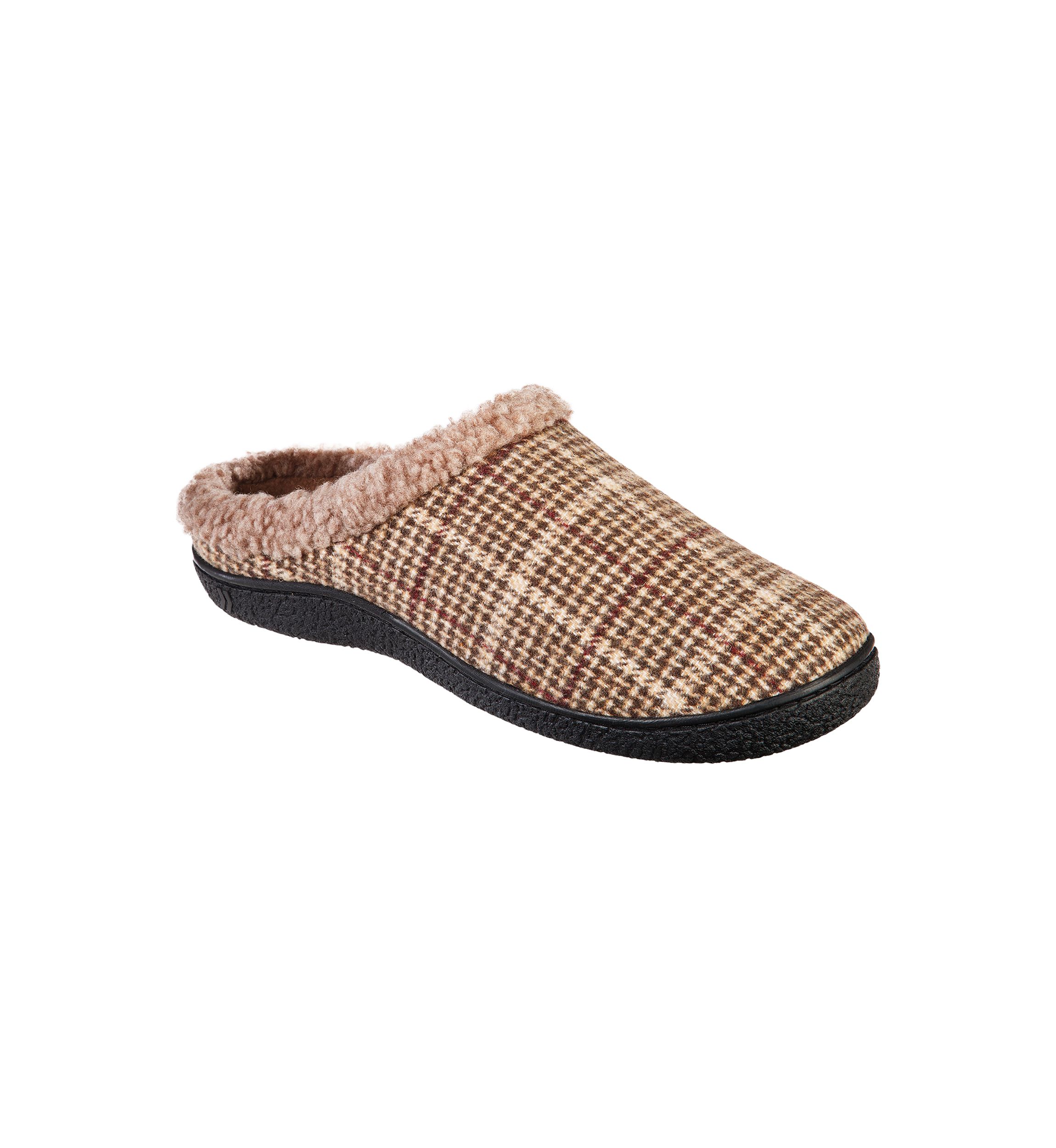 Plaid Brett Hoodback Slippers