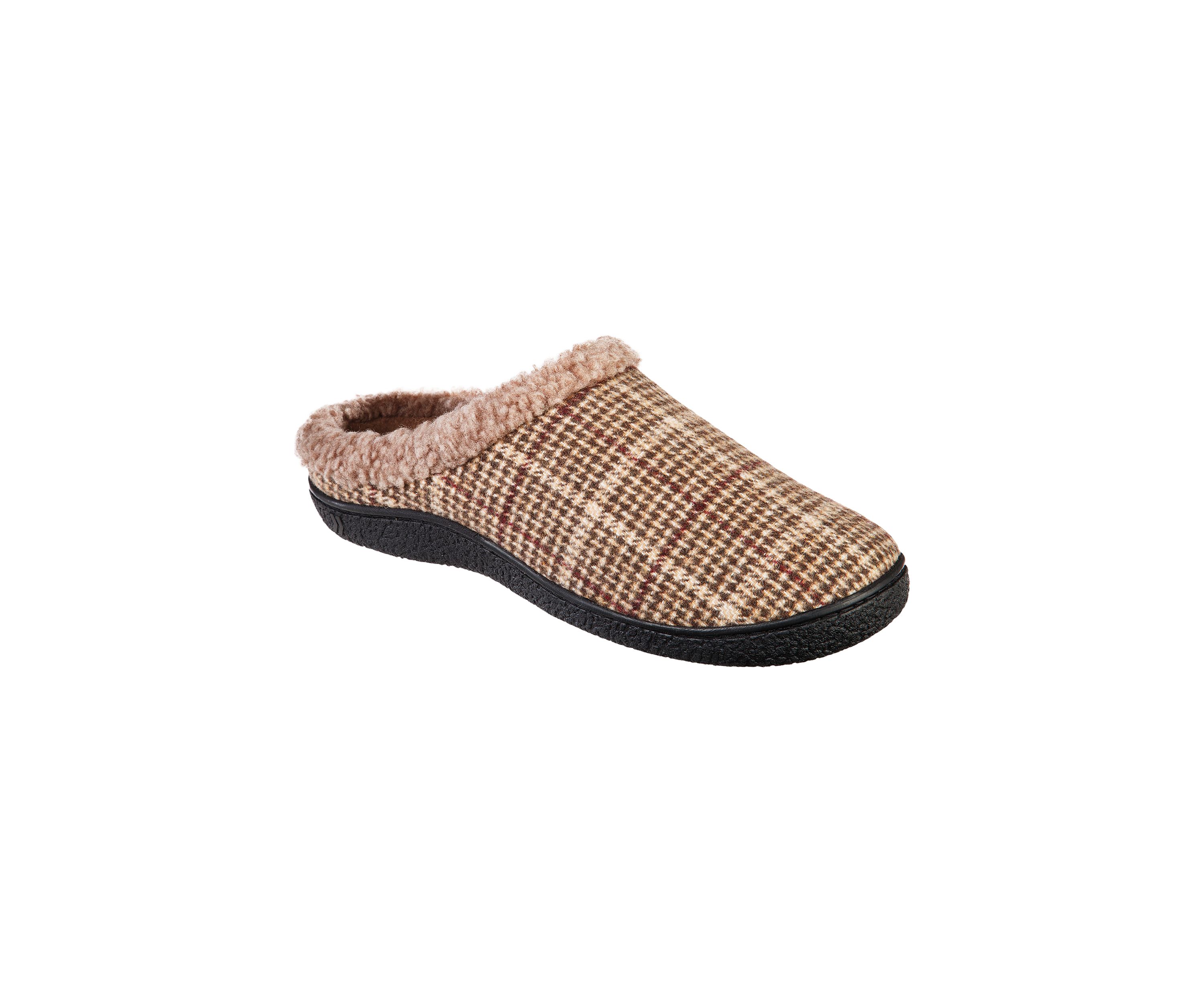 Plaid Brett Hoodback Slippers