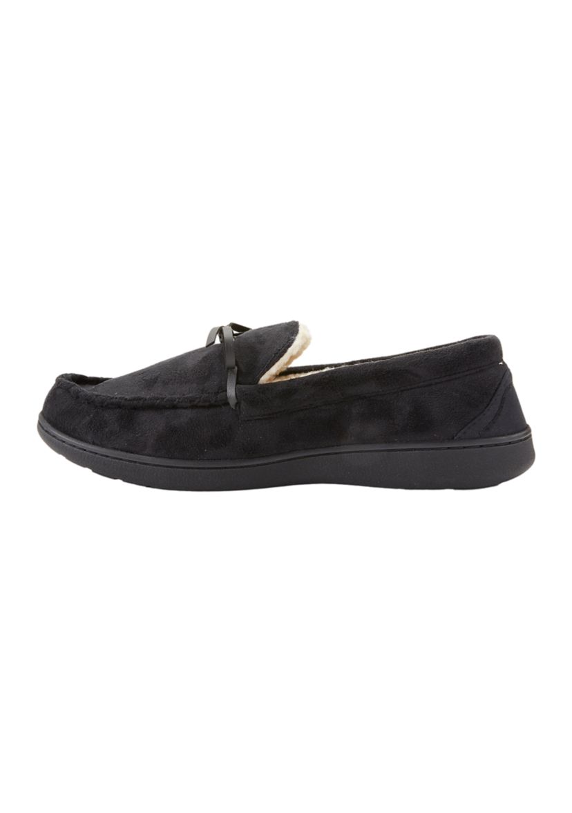 Microsuede Nigel Moccasins with Canvas Heel