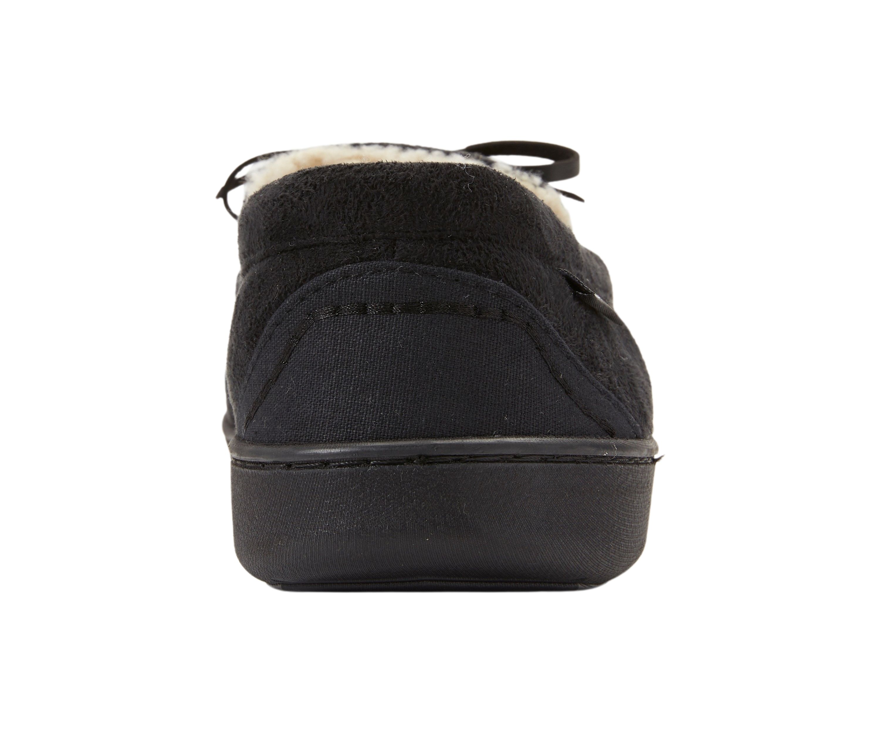Microsuede Nigel Moccasins with Canvas Heel