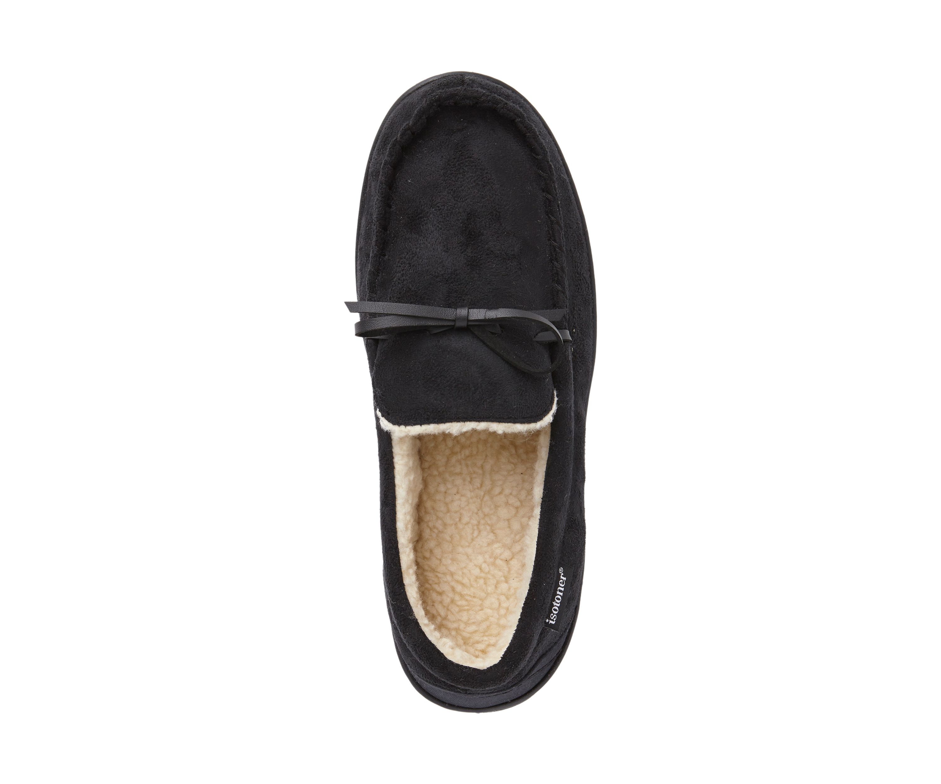 Microsuede Nigel Moccasins with Canvas Heel