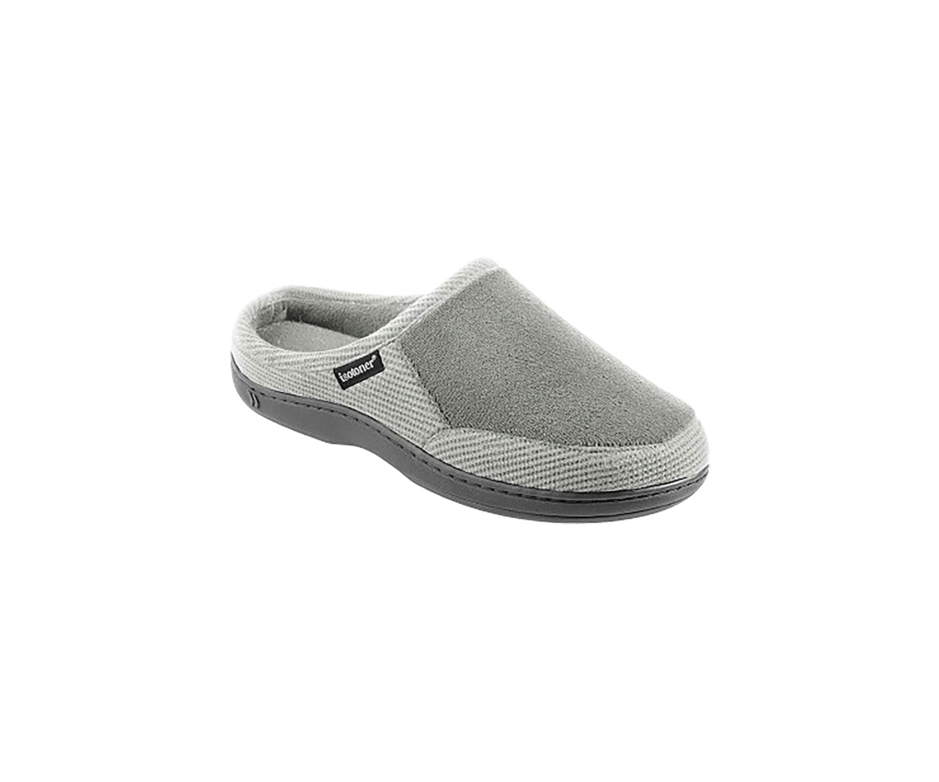 Micro Terry Waffle Knit Travis Hoodback Slippers