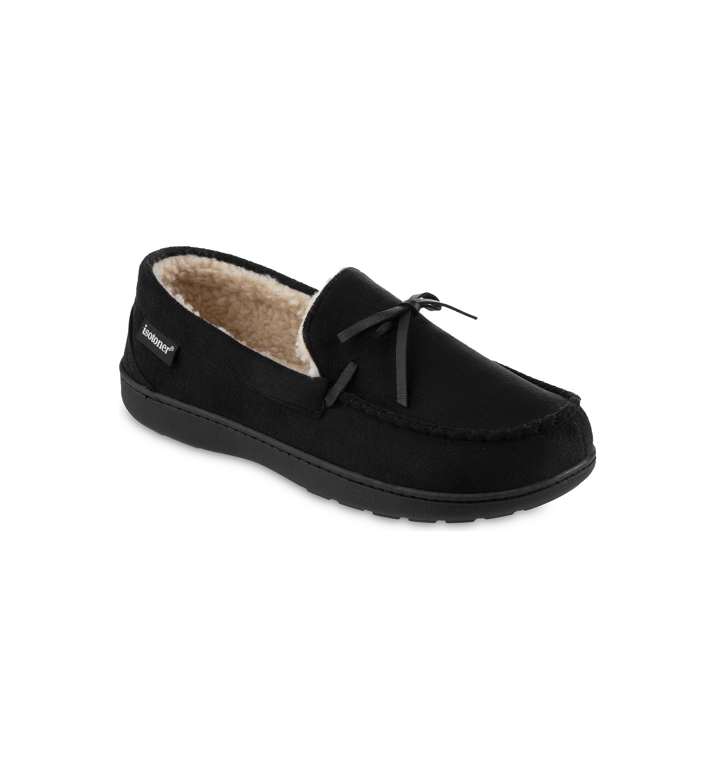 Microsuede Nigel Moccasins with Canvas Heel