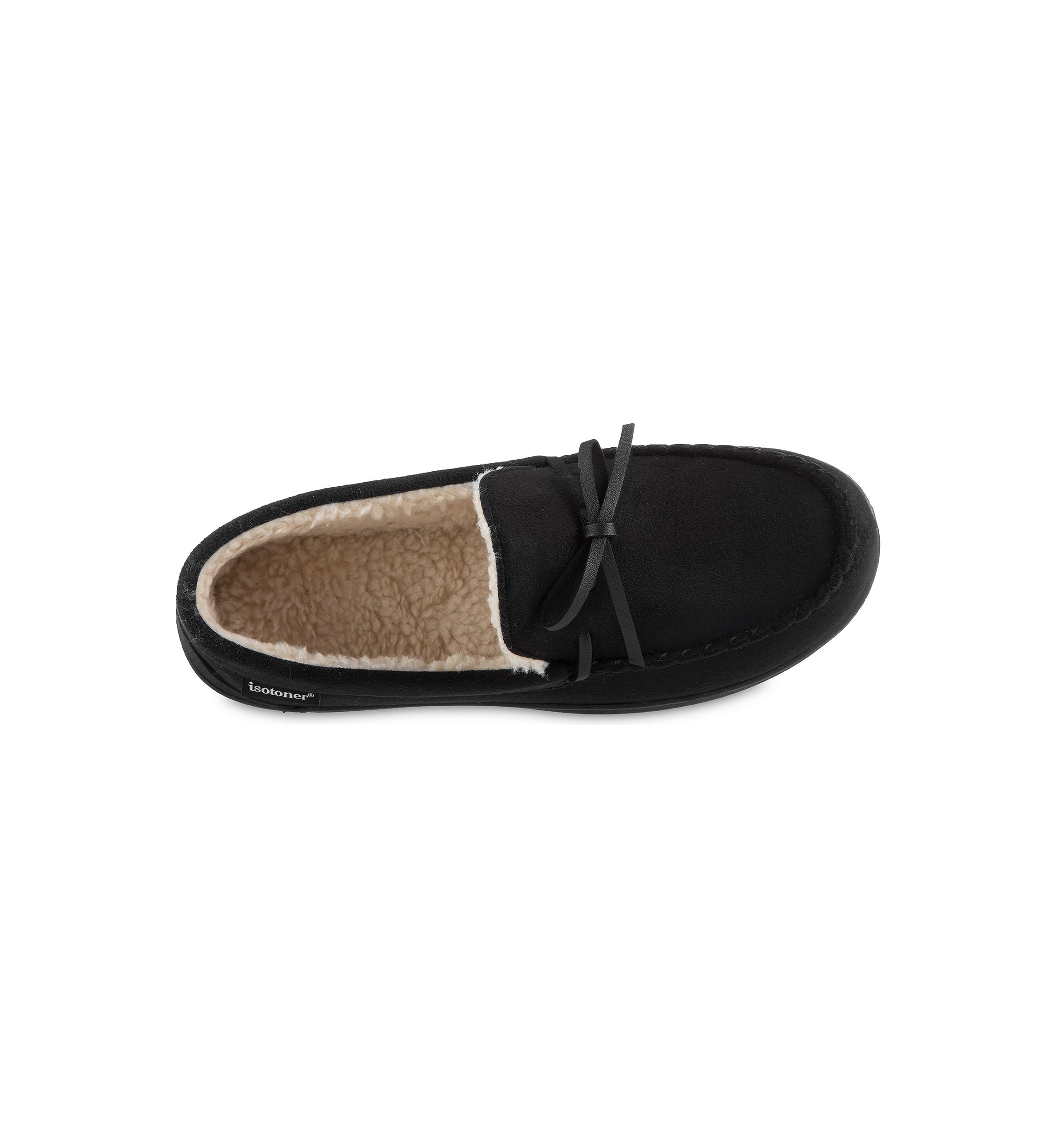 Microsuede Nigel Moccasins with Canvas Heel
