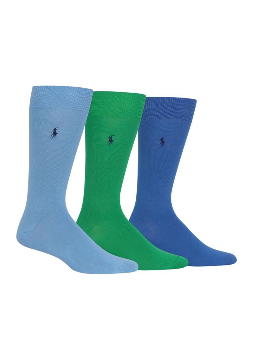 Big & Tall Supersoft Flat Slack Socks - 3-Pack 