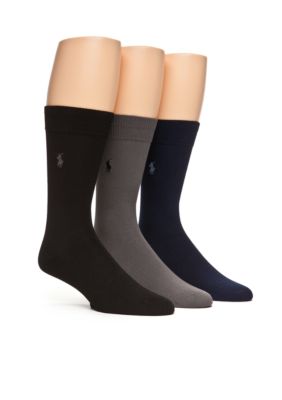 Polo Ralph Lauren Men's Super Soft Socks - 3 Pack, M (10-13)