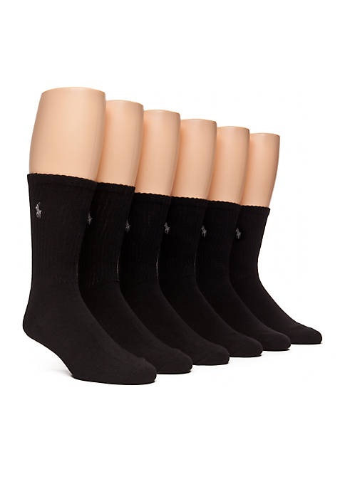 Polo Ralph Lauren 6-Pack Rib Crew Socks