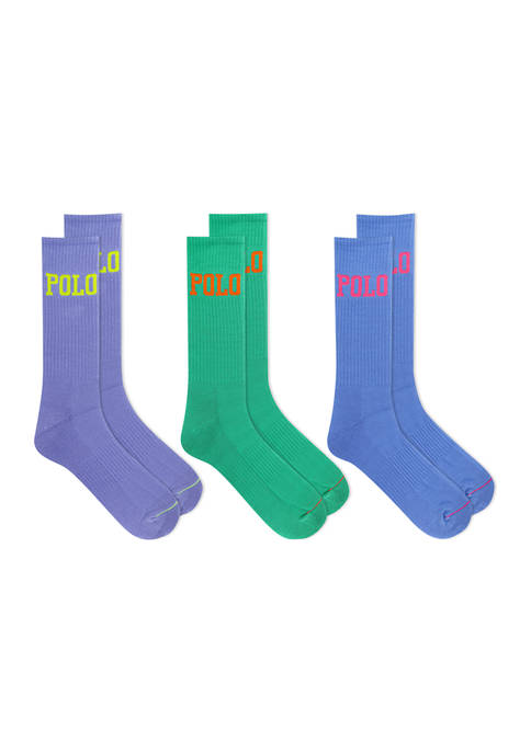 Polo Ralph Lauren 3-Pack of Logo Crew Socks