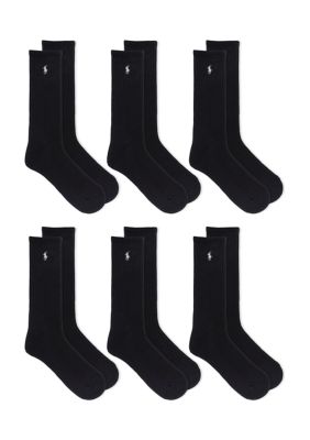 Polo Ralph Lauren Men's Ribbed Crew Socks - 6 Pack